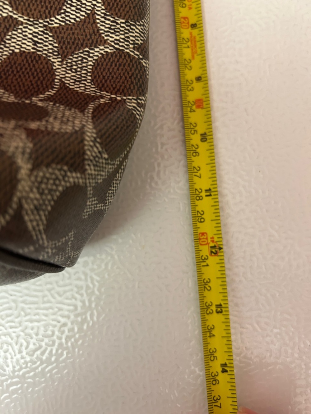 Coach Brown Signature Canvas & Dark Brown Tote with coa - Picture 9 of 10